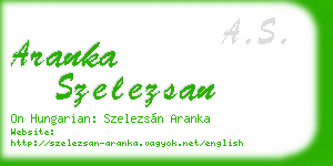 aranka szelezsan business card